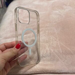Transparent Phone Case with MagSafe Ring 13 Pro Max iPhone Case